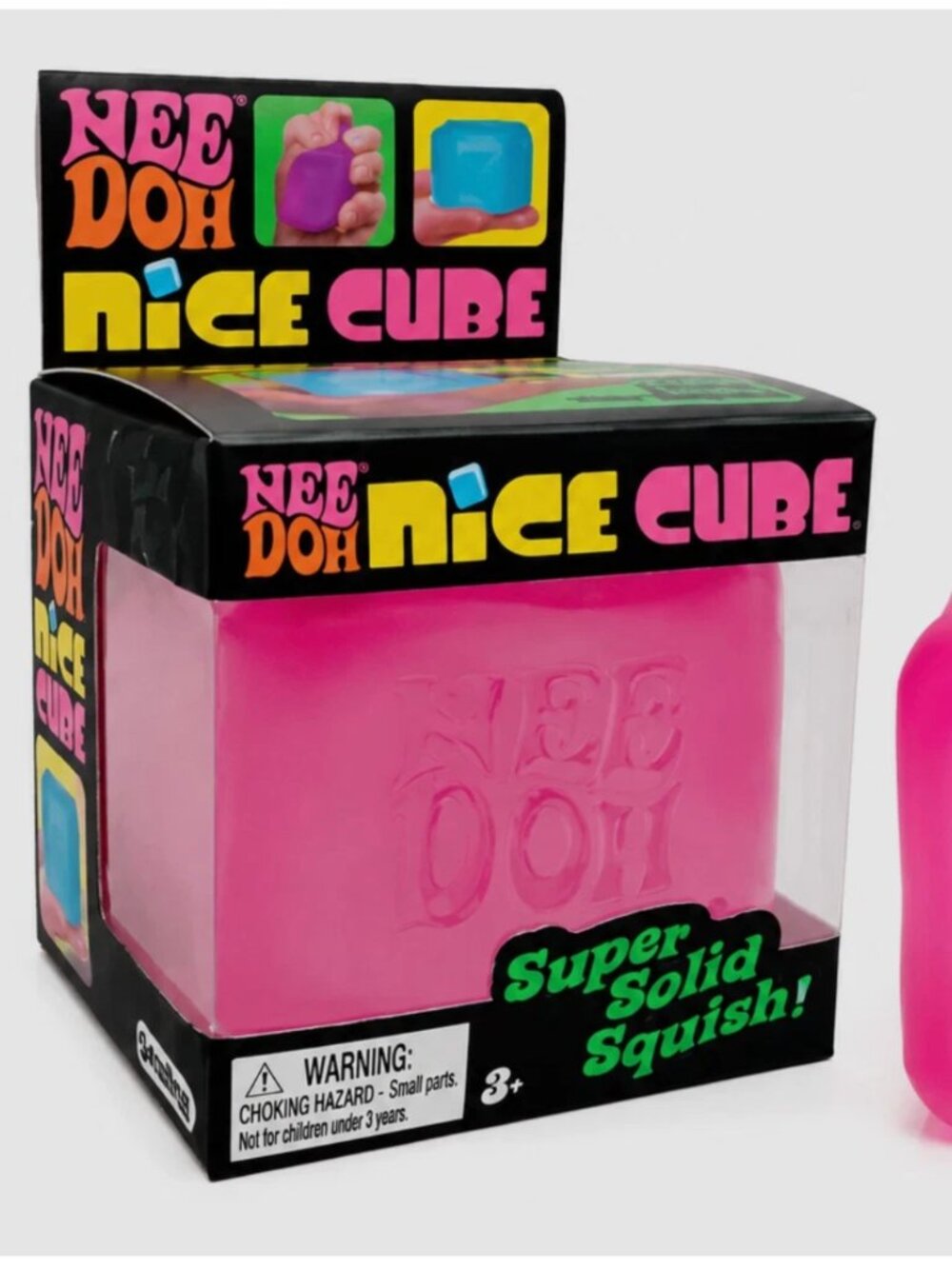 Schylling NeeDoh Nice Cube - Pink Sensory Squeeze Toy (NEW IN BOX)